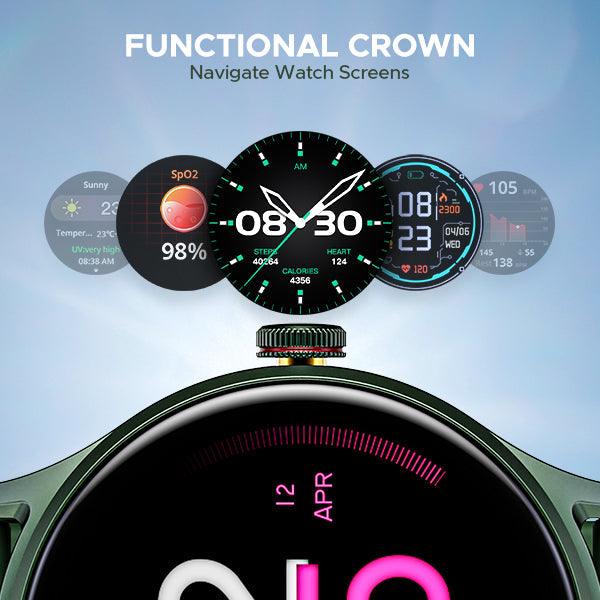 boAt Lunar Vista | Smartwatch with 1.52" (3.86cm) Vivid Round Display, BT Calling, 100+ Sports Modes, AI Voice Assistant - Nalanda Enterprises