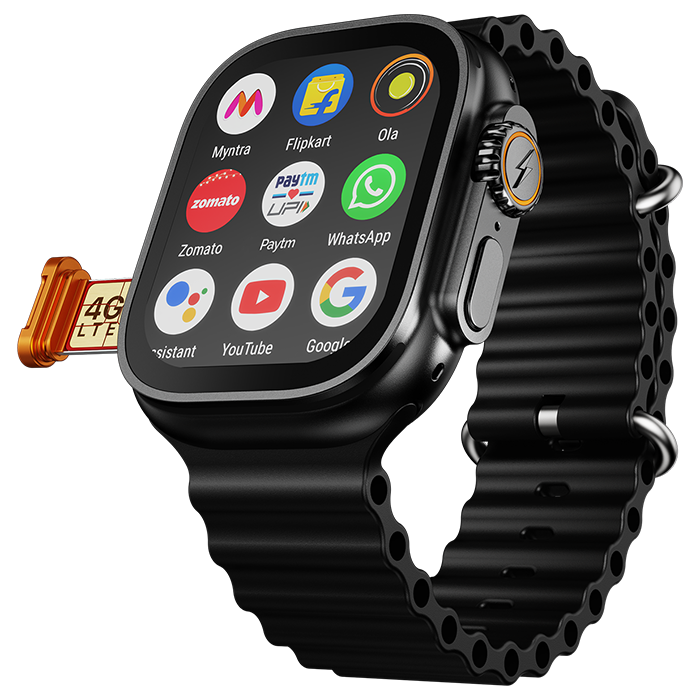 Fire-Boltt Oracle WristPhone - 4G SIM/LTE/WiFi, Android OS, Play store & Phone Notification Smartwatch - Nalanda Enterprises