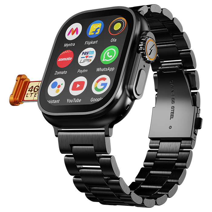 Fire-Boltt Oracle WristPhone - 4G SIM/LTE/WiFi, Android OS, Play store & Phone Notification Smartwatch - Nalanda Enterprises