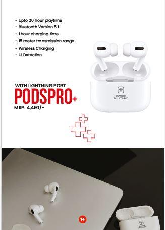 SWISS EARBUDS PODS PRO+ - Nalanda Enterprises