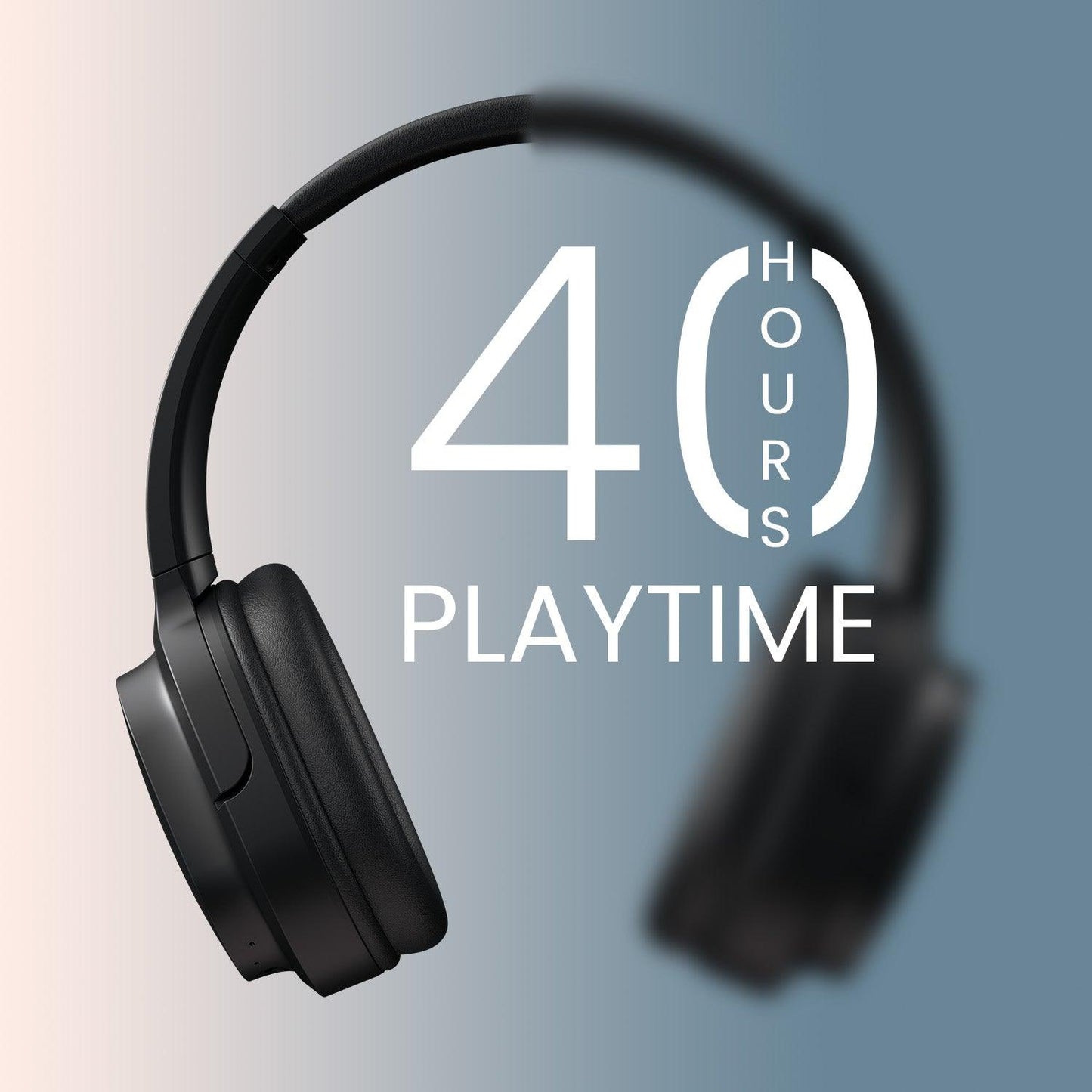 Portronics Muffs M4 Over Ear Bluetooth Headphone with Upto 40 Hours Playtime, Powerful Bass, 40mm Dynamic Driver, BT 5.3V, in-Built Mic, Adjustable Height, Head Cushion, Type C Fast Charging - Nalanda Enterprises