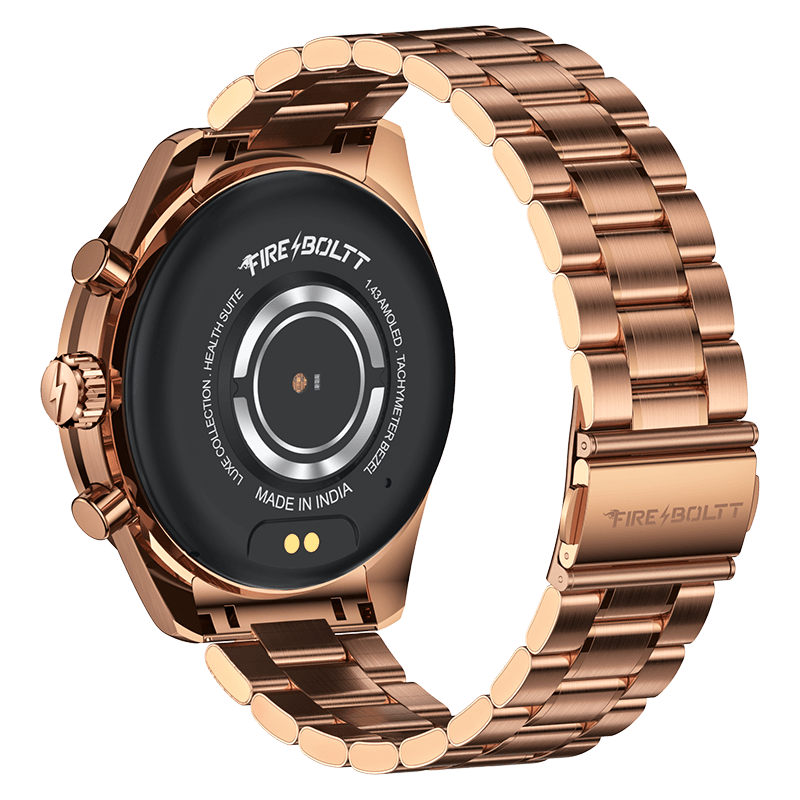 Fire-Boltt Diamond Luxury Stainless Steel Smart Watch with 1.43” AMOLED Screen, 466 * 466 px Resolution, 750 NITS Brightness, Bluetooth Calling, 300 Sports Mode, IP67 Rating - Nalanda Enterprises