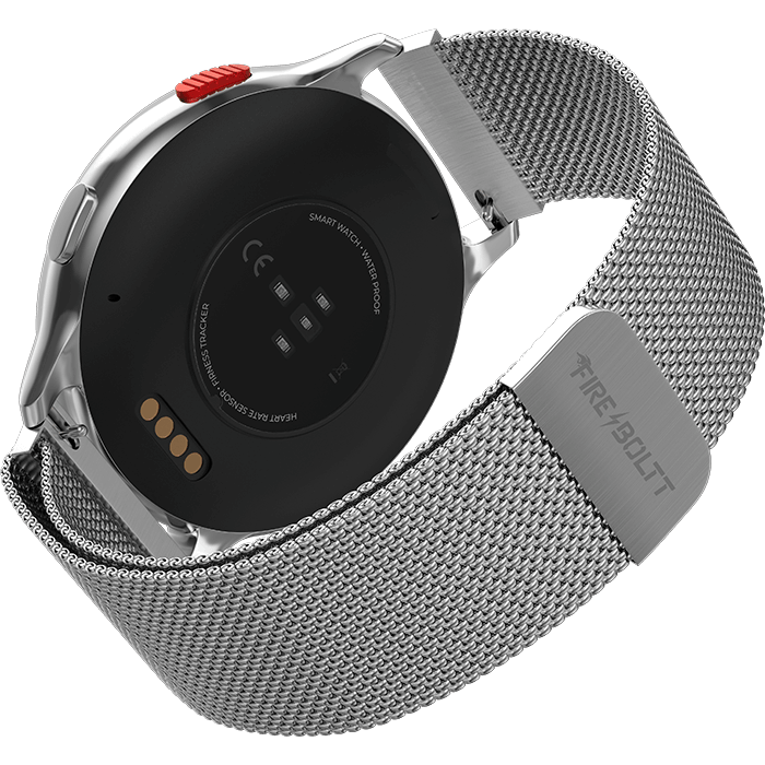Fireboltt Torrent featuring 36.3mm always-on AMOLED round display, Bluetooth calling, voice assistant, health suite, 100+ sports modes, IP67 water resistant - Nalanda Enterprises