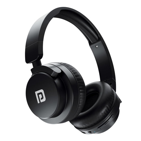 Portronics Muffs M2 Bluetooth Headphones Over Ear with Upto 40 Hrs Playtime, 40mm Dynamic Drivers, AUX 3.5mm, Powerful Bass, Laptop & PC Support,Type C Charging Port, Foldable Design - Nalanda Enterprises