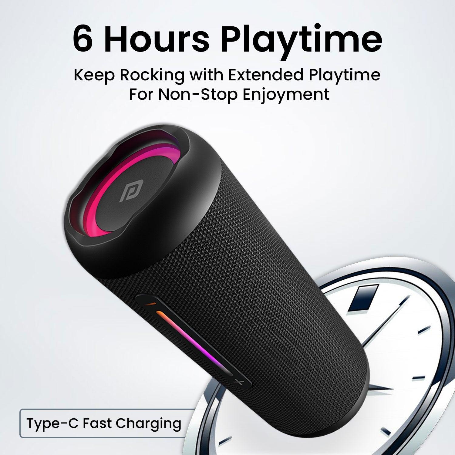 Portronics Breeze 5 Portable Wireless With In Built Mic,6Hrs Playtime 25 W Bluetooth Speaker - Nalanda Enterprises