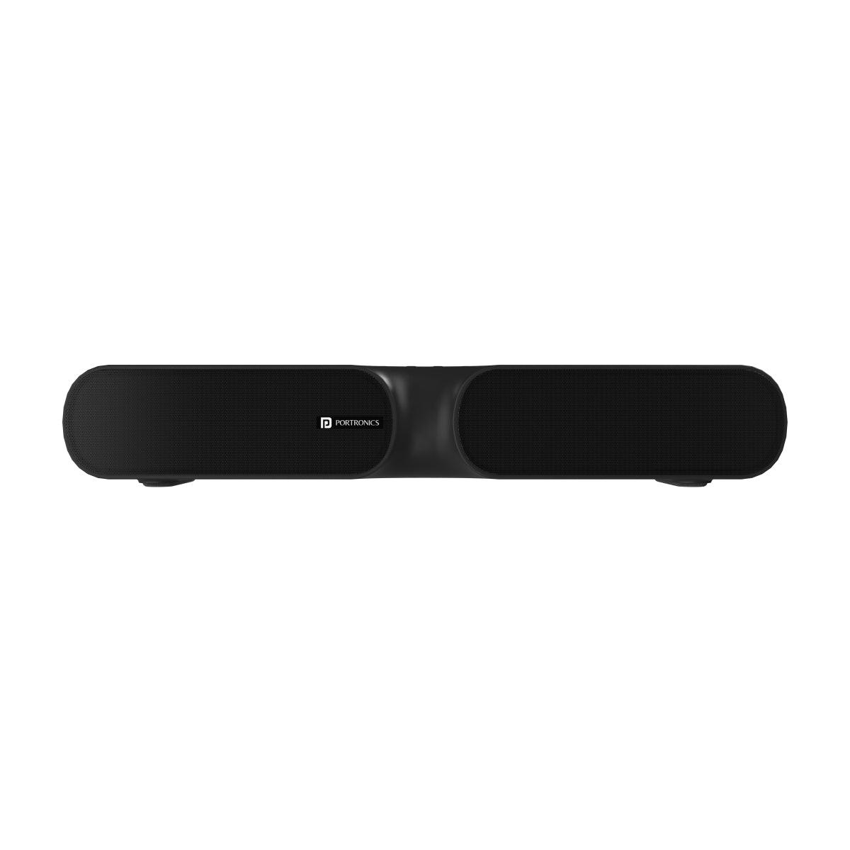 Portronics Decibel 20 16W Wireless Bluetooth Soundbar, 3.5mm Aux Slot, HQ Stereo Sound, Long Playtime - Nalanda Enterprises