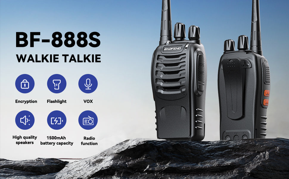 BF-888S Upgraded Two Way Radio BAOFENG T20D Long Range Walkie Talkie with USB-C Charging Compact Portable Design for Outdoor Adventures Team Communication and Emergency Use BAOFENG