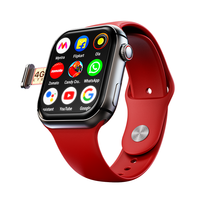 Fire-Boltt Dream WristPhone - 4G SIM/LTE/WiFi, Android OS, Play store unlimited apps, GPS Smartwatch (Midnight Steel Strap, Free Size) - Nalanda Enterprises