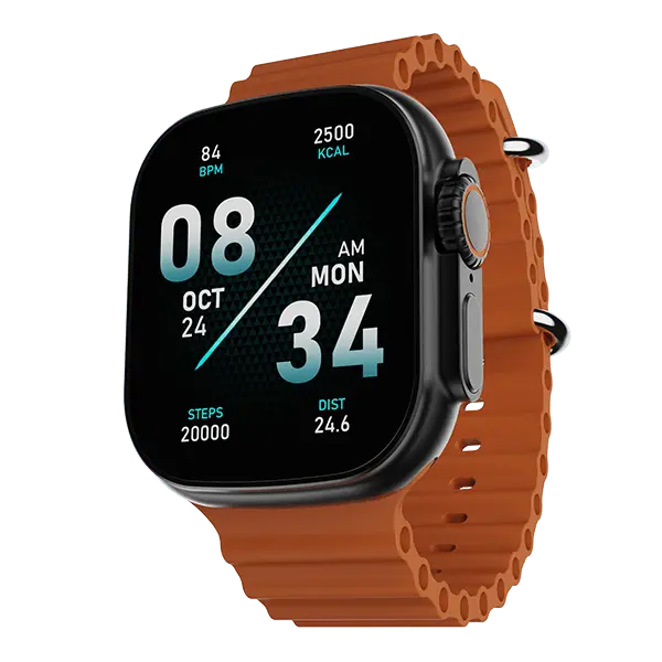 boAt Wave Glory | Smartwatch with 1.96"(4.97 cms) HD Display, BT Calling, 100+ Sports Modes, Premium Metal Body - Nalanda Enterprises