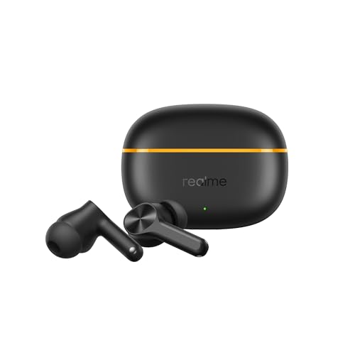 realme Earbuds T110 with Ai Enc for Calls, Upto 38 Hours of Playback and Fast Charging Bluetooth in Ear Headset (Punk Black, True Wireless)|B0D212YMD7
