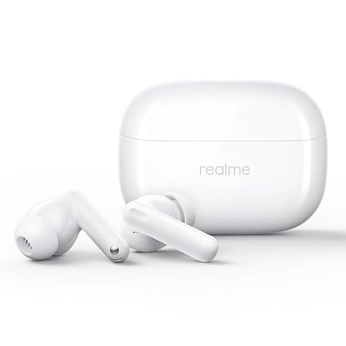 realme Buds T310 True Wireless in-Ear Earbuds with 46dB Hybrid ANC, 360° Spatial Audio, 12.4mm Dynamic Bass Driver, Upto 40Hrs Battery and Fast Charging (Vibrant Black)|B0DBGP48NW