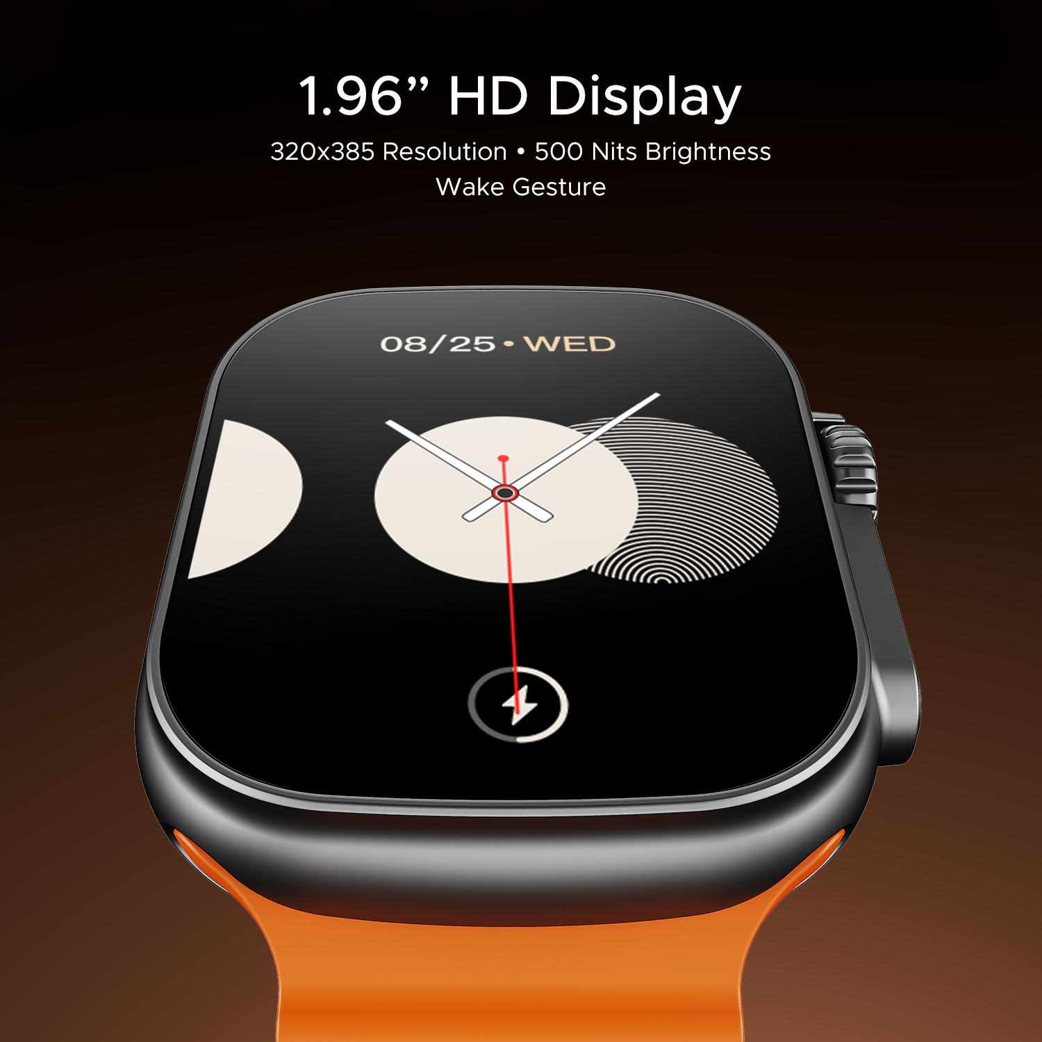 boAt Wave Aura | Smartwatch with 1.96" HD Display, 100+ Sports Modes, Functional Crown, Advanced BT Calling - Nalanda Enterprises