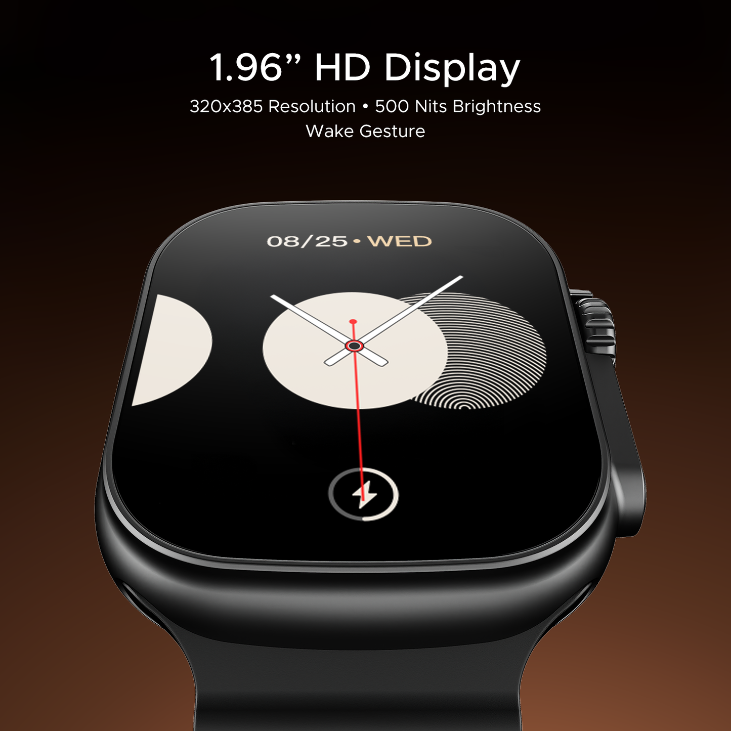 boAt Wave Aura | Smartwatch with 1.96" HD Display, 100+ Sports Modes, Functional Crown, Advanced BT Calling - Nalanda Enterprises