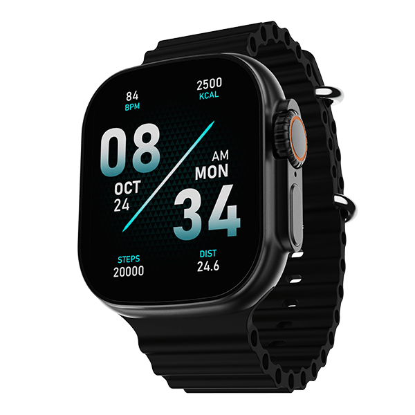 boAt Wave Glory | Smartwatch with 1.96"(4.97 cms) HD Display, BT Calling, 100+ Sports Modes, Premium Metal Body - Nalanda Enterprises