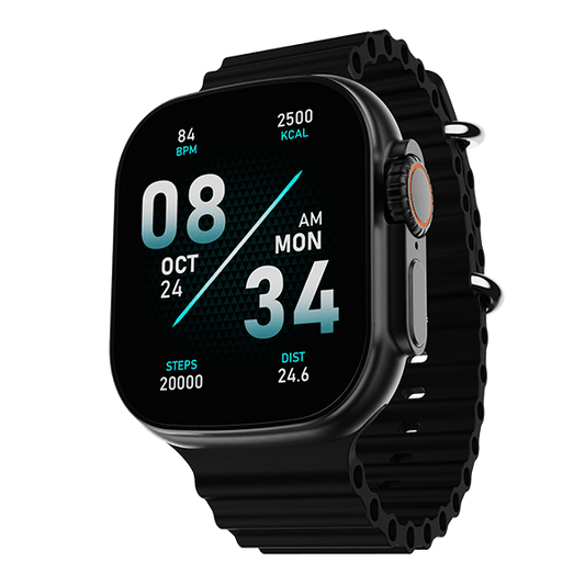 boAt Wave Glory | Smartwatch with 1.96"(4.97 cms) HD Display, BT Calling, 100+ Sports Modes, Premium Metal Body - Nalanda Enterprises