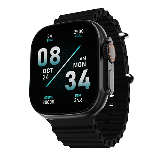 boAt Wave Glory | Smartwatch with 1.96"(4.97 cms) HD Display, BT Calling, 100+ Sports Modes, Premium Metal Body - Nalanda Enterprises