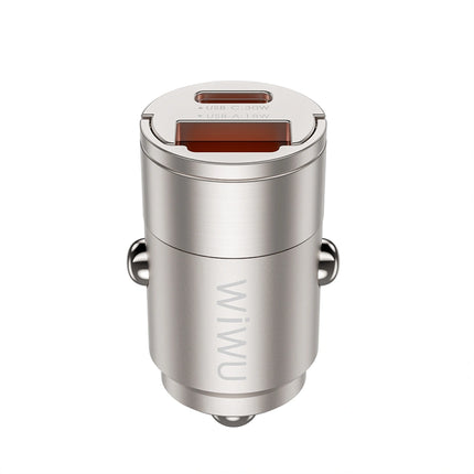 WiWU Wi-QC029 Nano Series 30W Fast Car Charger — Dual USB-C PD Fast Charging