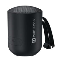 Portronics Soundpot 20W Wireless Bluetooth Portable Speaker with 360° immersive Sound, Upto 6 Hours Playtime, in Built Mic, TWS Mode, Easy Control, Strong Lanyard, Type C Fast Charging(Black) - Nalanda Enterprises