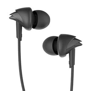 boAt Bassheads 100 in Ear Wired Earphones with Mic(Black) - Nalanda Enterprises