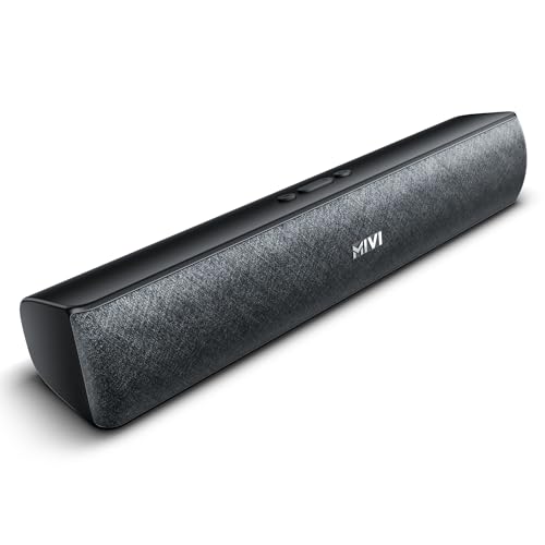 Mivi Fort Q18 Soundbar with 18W Bluetooth Speakers Soundbar, 2.0 Channel with 2 in-Built Full-Range Speakers, Multiple Input Modes, 6H Playtime, 2000mAh, Made in India Sound bar for TV|B0CW38T5QK
