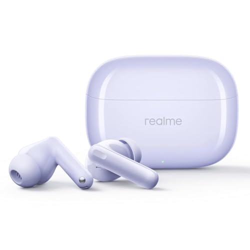realme Buds T310 True Wireless in-Ear Earbuds with 46dB Hybrid ANC, 360° Spatial Audio, 12.4mm Dynamic Bass Driver, Upto 40Hrs Battery and Fast Charging (Vibrant Black)|B0DBGP48NW