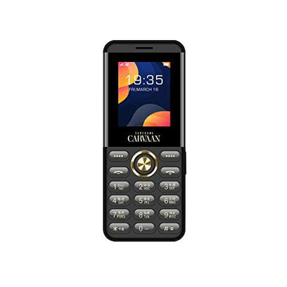 Carvaan Saregama Hindi (Don M12) Keypad Mobile Phone - 1000 Pre-Loaded Hindi Songs, Dual Sim, 1.8 Inch Display, 800 mAh Battery, 1.3 GB Free Memory Space, Wireless FM, Bluetooth | Classic Black - Nalanda Enterprises