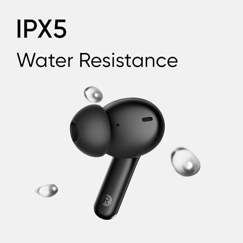 realme Earbuds T110 with Ai Enc for Calls, Upto 38 Hours of Playback and Fast Charging Bluetooth in Ear Headset (Punk Black, True Wireless)|B0D212YMD7