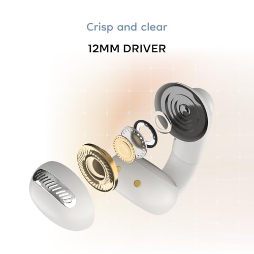 Noise Newly Launched Air Clips 2 Wireless Open Ear Earbuds with Clip Design, AirWave™ Technology,Up-to 40H Playtime, Dual Device Pairing, ENC,12mm Driver,BTv5.3 (Frost Ivory)|B0F66SKW7R