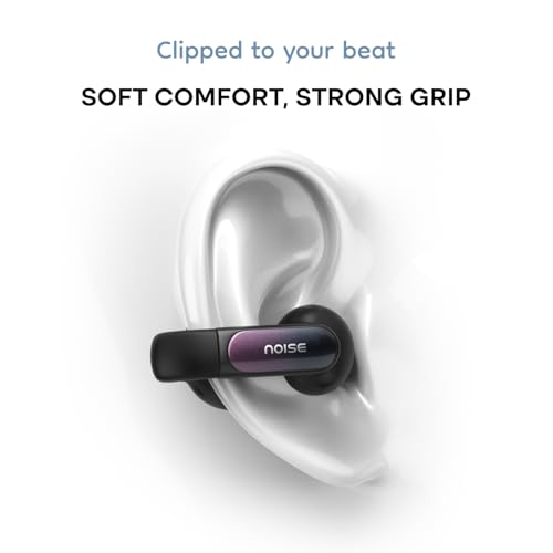 Noise Newly Launched Air Clips 2 Wireless Open Ear Earbuds with Clip Design, AirWave™ Technology,Up-to 40H Playtime, Dual Device Pairing, ENC,12mm Driver,BTv5.3 (Frost Ivory)|B0F66SKW7R