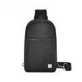 Amzgear WIWU Chest Bag For Men and Women Fashion Messenger Bag For Man Passport wallet with shoulder Strap, Travel cross body bag | Stylish Sling bag| Black