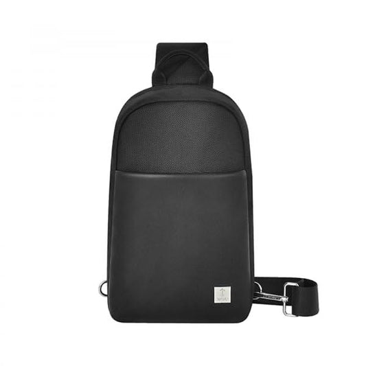 Amzgear WIWU Chest Bag For Men and Women Fashion Messenger Bag For Man Passport wallet with shoulder Strap, Travel cross body bag | Stylish Sling bag| Black - Nalanda Enterprises