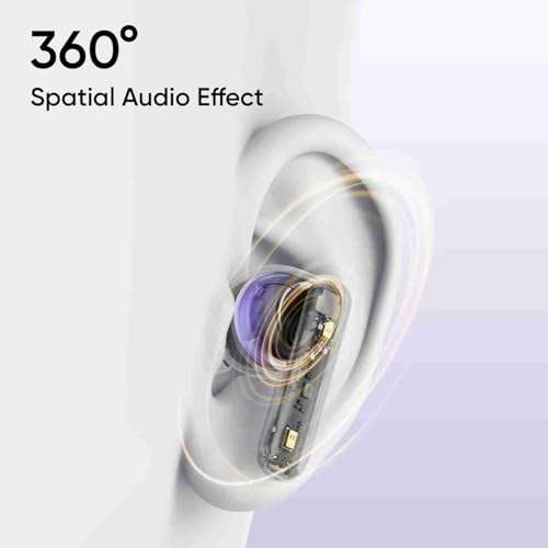realme Buds T310 True Wireless in-Ear Earbuds with 46dB Hybrid ANC, 360° Spatial Audio, 12.4mm Dynamic Bass Driver, Upto 40Hrs Battery and Fast Charging (Vibrant Black)|B0DBGP48NW