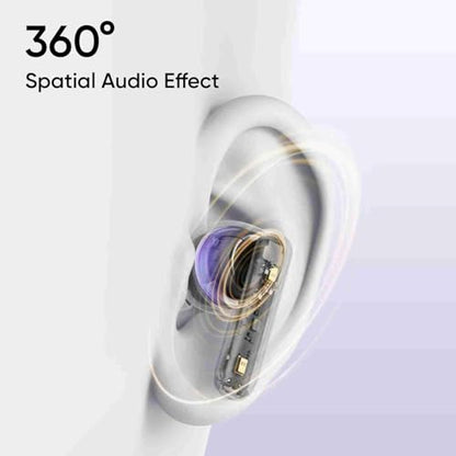 realme Buds T310 True Wireless in-Ear Earbuds with 46dB Hybrid ANC, 360° Spatial Audio, 12.4mm Dynamic Bass Driver, Upto 40Hrs Battery and Fast Charging (Vibrant Black)|B0DBGP48NW