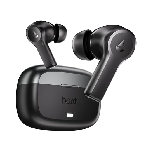 boAt Nirvana Lucid w/ 32 dB ANC, Multi-Point Connectivity, in-Ear Detection, 60HRS Playback, Hearables App, 4 Mics ENx, IPX5 Truly Wireless in Ear Earbuds, TWS Ear Buds(Zinc White)|B0DKJLNN79