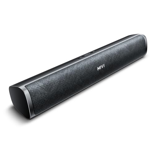 Mivi Fort Q26 Soundbar [Newly Launched] with 26W Powerful Audio, 2.0 Channel with Dual Full-Range Speakers, Multiple Input Modes, 6H Playtime, 2500mAh Battery, Made in India Soundbar for TV|B0F74T2V2C
