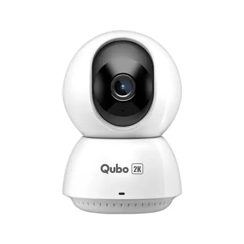 Qubo Smart 360 Ultra 2K 4MP 1440p WiFi CCTV Security Camera for Home from Hero Group | Mobile App | Two Way Talk | Night Vision | Cloud & SD Card Recording | Made in India | Alexa & OK Google | - Nalanda Enterprises