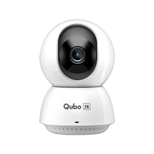 Qubo Smart 360 Ultra 2K 4MP 1440p WiFi CCTV Security Camera for Home from Hero Group | Mobile App | Two Way Talk | Night Vision | Cloud & SD Card Recording | Made in India | Alexa & OK Google | - Nalanda Enterprises