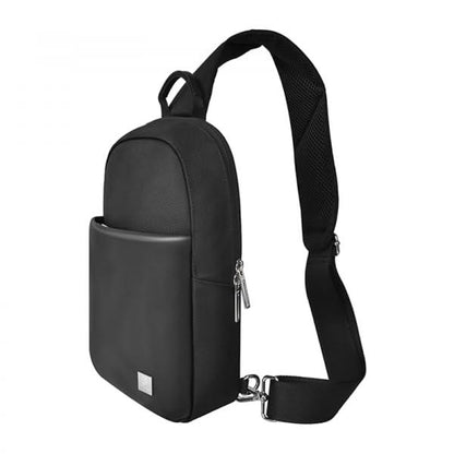 Amzgear WIWU Chest Bag For Men and Women Fashion Messenger Bag For Man Passport wallet with shoulder Strap, Travel cross body bag | Stylish Sling bag| Black - Nalanda Enterprises