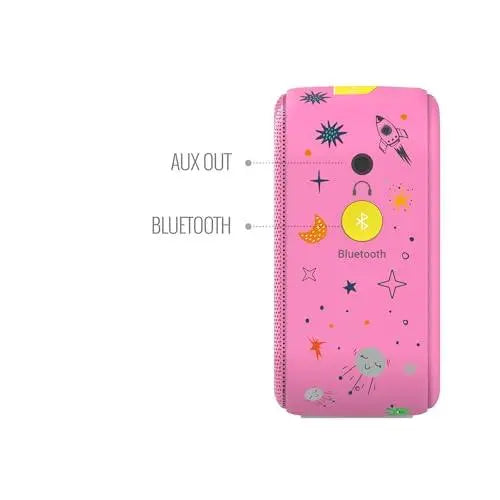 Saregama Carvaan Mini Kids with Wireless Mic - 300+ Pre-Loaded Stories, Rhymes, Learnings and Mantras with Rechargeable Battery/Bluetooth/USB/Aux in-Out/Play in Loop - Baby Pink - Nalanda Enterprises