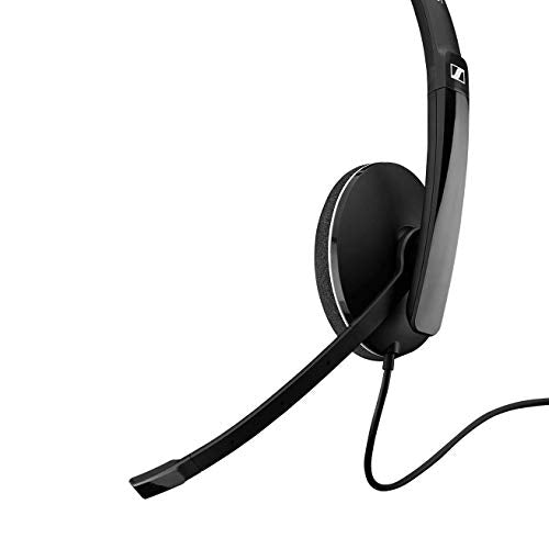 Sennheiser Pc 3.2 Chat-Lightweight Stereo Headset with Adjustable Noise-Cancelling Microphone-for Internet Telephony and E-Learners-Pc Connectivity- Great for Gaming, Work, & Study, Black-in Ear|B07VS3SK3K