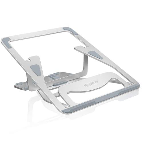 WIWU S100 Aluminum Laptop Stand, Ergonomic Detachable Computer Stand, Riser Holder Notebook Stand 10-16"" Laptops, Silver | 5 Heights of Adjustment Level - Nalanda Enterprises