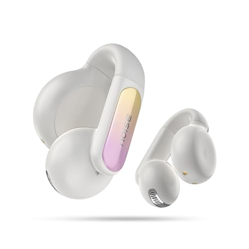 Noise Newly Launched Air Clips 2 Wireless Open Ear Earbuds with Clip Design, AirWave™ Technology,Up-to 40H Playtime, Dual Device Pairing, ENC,12mm Driver,BTv5.3 (Frost Ivory)|B0F66SKW7R