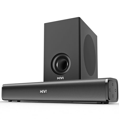 Mivi Fort H30 Portable Bluetooth Speakers Soundbar – [Newly launched] 30W Bluetooth Soundbar for Campus Life, 2.0 Channel, Sleek Design, 6 Hours Playtime, Multi-connectivity, Made in India|B0DMNHYM33
