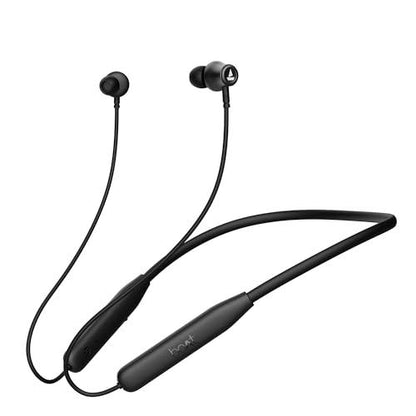 boAt Rockerz 111 Bluetooth Wireless Neckband with Up to 40 Hrs Playtime, Dual Device Pairing, Enx Tech, Beast Mode, ASAP Charging, Btv5.3, Ipx5,Type-C Interface & Magnetic in Ear Buds(Active Black) - Nalanda Enterprises