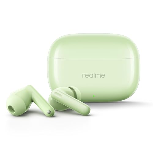 realme Buds T310 True Wireless in-Ear Earbuds with 46dB Hybrid ANC, 360° Spatial Audio, 12.4mm Dynamic Bass Driver, Upto 40Hrs Battery and Fast Charging (Vibrant Black)|B0DBGP48NW