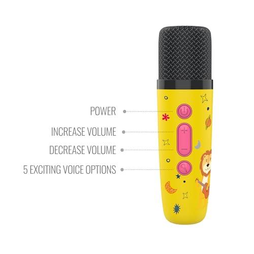 Saregama Carvaan Mini Kids with Wireless Mic - 300+ Pre-Loaded Stories, Rhymes, Learnings and Mantras with Rechargeable Battery/Bluetooth/USB/Aux in-Out/Play in Loop - Baby Pink - Nalanda Enterprises