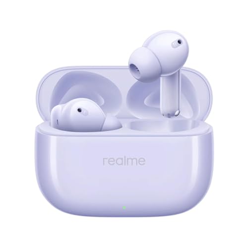 realme Buds T310 True Wireless in-Ear Earbuds with 46dB Hybrid ANC, 360° Spatial Audio, 12.4mm Dynamic Bass Driver, Upto 40Hrs Battery and Fast Charging (Vibrant Black)|B0DBGP48NW