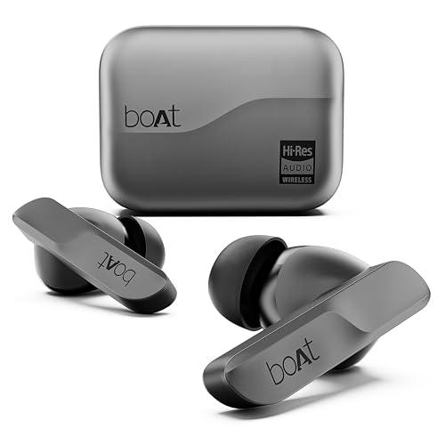 boAt Airdopes 800 HiDef, Hires Audio LDAC, 4Mic ENx, App Support, ASAP Charge, IPX5, Low Latency, Dual Pairing, BTv5.3, Bluetooth Earbuds, TWS Ear Buds Wireless Earphones(Graphite Grey) - Nalanda Enterprises