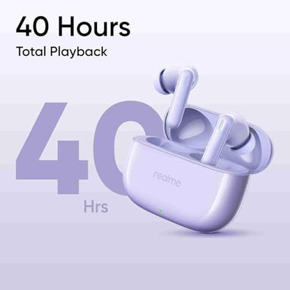realme Buds T310 True Wireless in-Ear Earbuds with 46dB Hybrid ANC, 360° Spatial Audio, 12.4mm Dynamic Bass Driver, Upto 40Hrs Battery and Fast Charging (Vibrant Black)|B0DBGP48NW