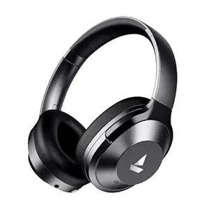 boAt Nirvana 751 ANC Hybrid Active Noise Cancelling Bluetooth Wireless Over Ear Headphones with Up to 65H Playtime, ASAP Charge, Ambient Sound Mode, Immersive Sound, Carry Pouch(Gunmetal Grey) - Nalanda Enterprises